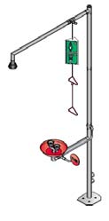 EMERGENCY SHOWER WITH EYE FACE SHOWER