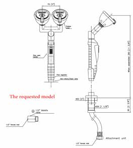 EYE WASH SHOWER DOUBLE TABLE MOUNTED