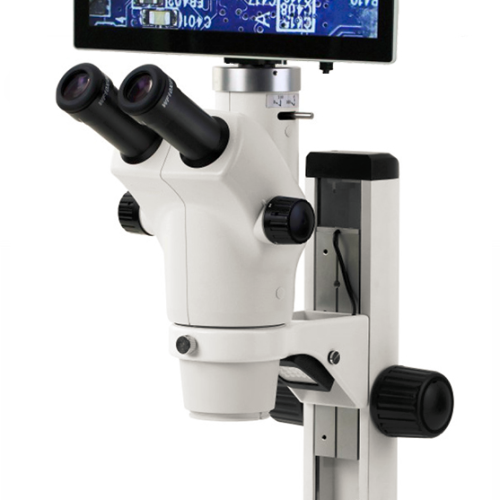 Zoom Stereo Microscope with Monitor for Research