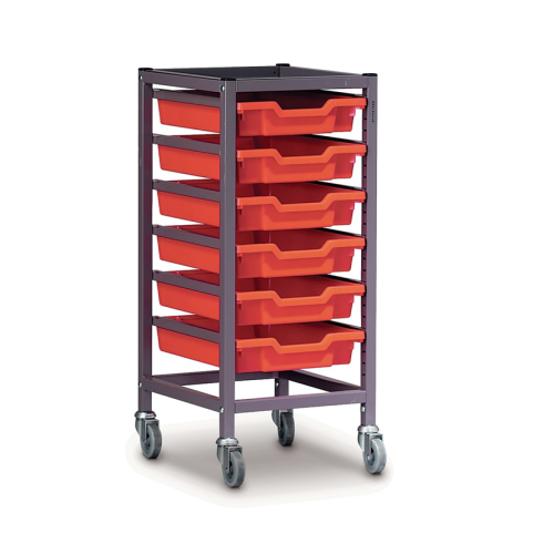 TROLLEY WITH GRATNELLS SINGLE COLUMN - H850MM