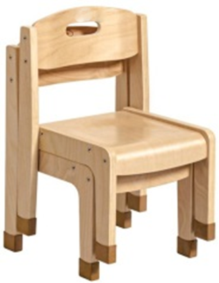 Efficient Stackable Wooden Chair 28cm