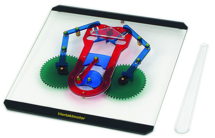 Transparent Four-Stroke Engine Model