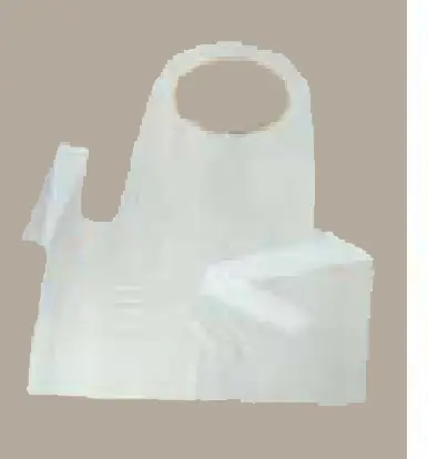 APRON DISPOSABLE WHITE UNIVERSAL SIZE PK/100