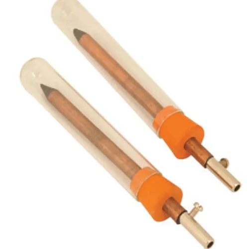 SPARE CARBON ELECTRODES IN RUBBER STOPPERS,OVERALL LENTH 8 CM