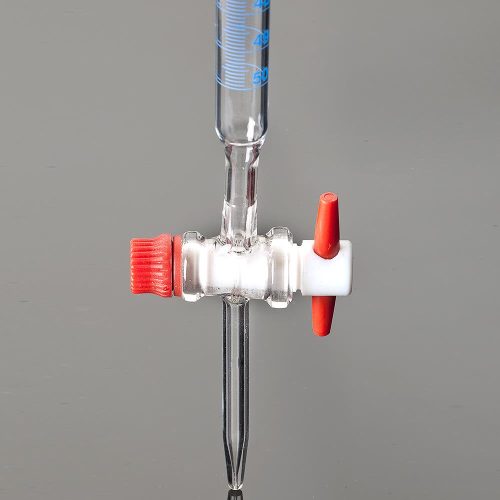 BURETTE, CLASS A, WITH PTFE KEY STOPCOCK,UNSERIALIZED, CAPACITY 50ML, GRADUATIONINTERVAL 0.2ML, TOLERANCE /- 0.1ML
