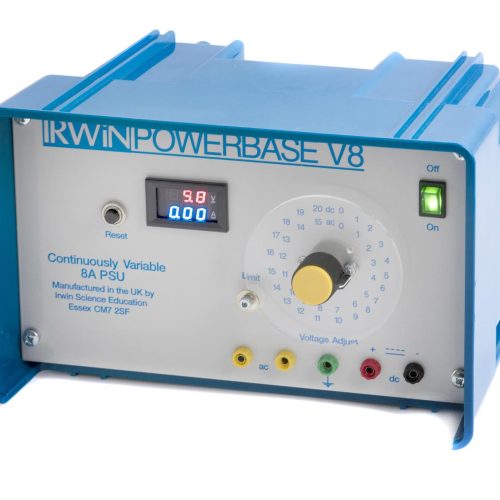 POWER SUPPLY IRWIN POWERBASE V8 WITH V/I METER BLUE CASE