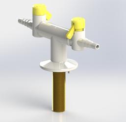 GAS TAP 2 WAY 180 DEGREE
