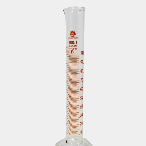 MEASURING CYLINDER, HEX BASE, CLASS B, 100ML