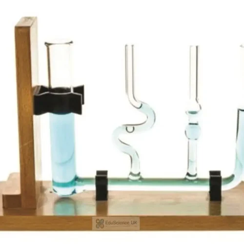 LIQUID LEVEL APPARATUS ON WOODEN STAND