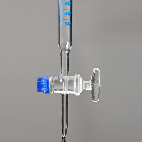BURETTE CLEAR GLASS WITH GLASS KEY STOPCOCK 25ML CLASS AS