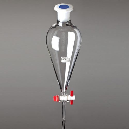 SEPARATING FUNNEL WITH GLASS STOPCOCK AND PP STOPPER SQUIBB SHAPE 250ML 29/32
