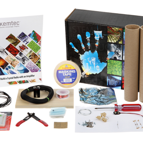 BUILD A CRYSTAL RADIO WITH AN AMPLIFIER - SINGLE KIT