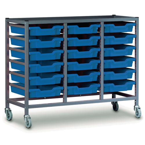 TROLLEY WITH GRATNELLS TREBLE COLUMN - H725MM