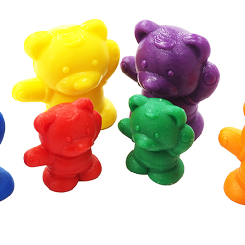 BEAR COUNTERS 6 COLORS (4,8,12G) SCHOOL BEAR (PK/96)
