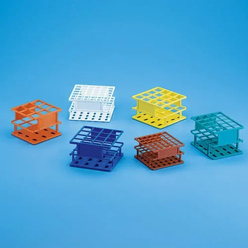 TEST TUBE RACK HALF BLUE RE-ENFORCED NYLON, 20MM